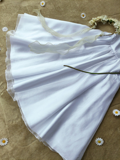 Vestido branco super midi de organza - PP - Themargare