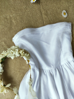 Vestido branco super midi de organza - PP na internet