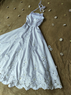 Vestido de noiva branco bordado com pedrarias - PP - loja online