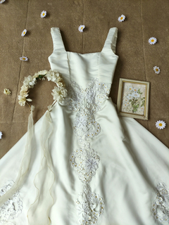 Vestido de noiva off white pérola - P - comprar online