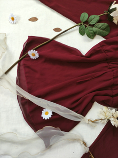 Blusa bordô levinha ciganinha - G na internet
