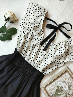 Imagem do Vestido preto e branco poá - M