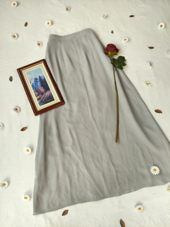 Saia longa vintage cinza social - M