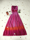 Vestido longo pink e laranja - M