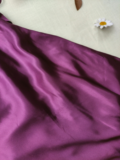 Vestido roxo uva de cetim - M/G