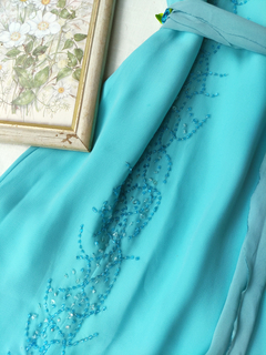Vestido festa azul claro bordado aesthestics - P - comprar online