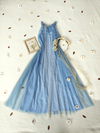 Vestido festa de tule azul fada - P