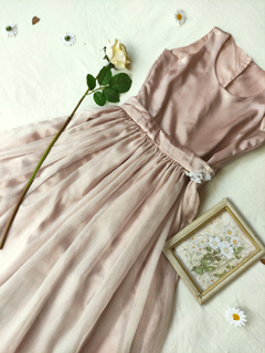 Vestido de festa rose franzido princesa bailarina vintage - P - loja online