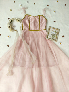 Imagem do Vestido festa rose de organza princesa - P