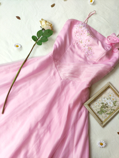 Vestido festa longo rosa princesa - GG - comprar online