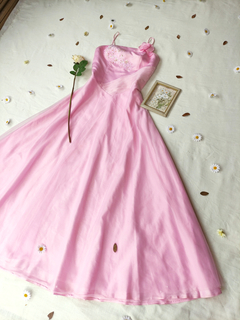 Vestido festa longo rosa princesa - GG - Themargare