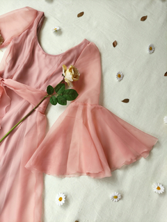Vestido festa rose de voil elfa aesthetics - P na internet