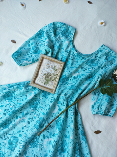 Imagem do Vestido super midi godê floral estilo vintage