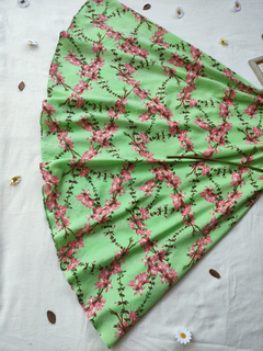Vestido super midi godê floral estilo camponesa - Themargare