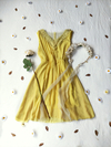 Vestido amarelinho com tule bordada - M