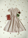 Vestido midi vintage bege boneca - M/G