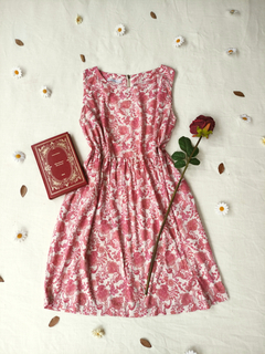 Vestido branco e rosa saia franzida Collins - G na internet