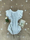 Blusa branca amassadinha a manguinhas yessica - P