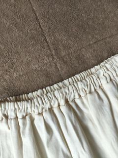 Saia super midi vintage creme/off white - P - comprar online