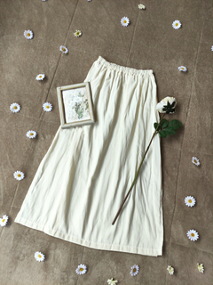 Saia super midi vintage creme/off white - P - comprar online