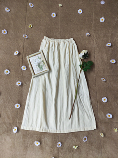 Saia super midi vintage creme/off white - P