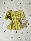 Blusa boneca de algodão verde clarinha Mia lola - M