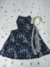Saia longa 3 marias azul floral Hering - P/PP