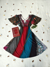 Vestido midi boho de retalhos - M
