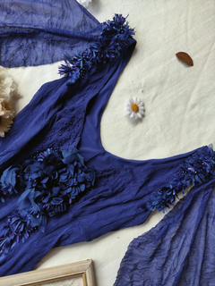 Vestido festa longo azul de tule Fairy - P/M na internet