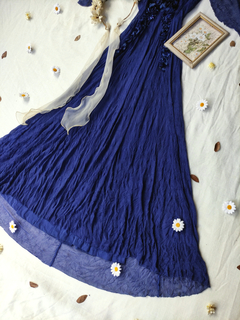 Vestido festa longo azul de tule Fairy - P/M - loja online