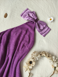 Vestido festa longo roxo tule com brilho de uma alça - P na internet