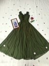Vestido festa longo verde folha evasê fairy - M/G