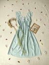 Camisola vintage verde clarinha bordada rococó - GG