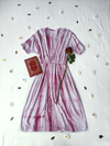 Vestido rosa listas transpassado - M/G
