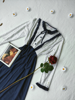 Imagem do Camisola marinho/branco vintage soft - M
