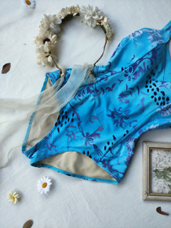 Maiô azul floral - G - Themargare