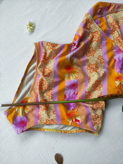 Maio laranja/lilás floral - G - loja online