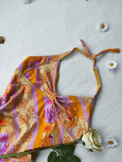 Maio laranja/lilás floral - G - comprar online