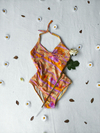 Maio laranja/lilás floral - G