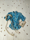 Camisa social azul floral - M/G