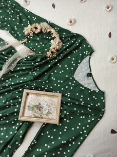 Imagem do Blusa bata verde poá shein - 4XL