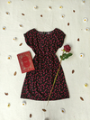 Vestido preto cerejas Blue Steel - P