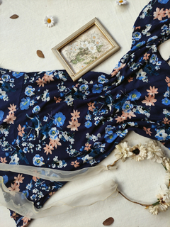 Imagem do Vestido azul marinho floral - M/G