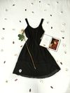 Vestido festa midi preto chiffon - G - comprar online