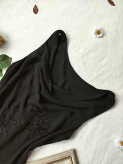 Blusa preta social bordada - G - Themargare