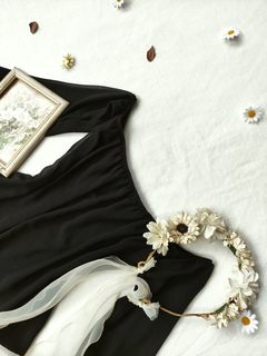 Blusa preta social ciganinha - P - comprar online