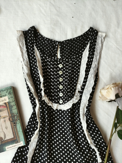 Vestido preto poá estilo tubinho vintage - P na internet