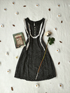 Vestido preto poá estilo tubinho vintage - P