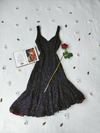 Vestido super midi de renda bordado em pedrarias - PP/P