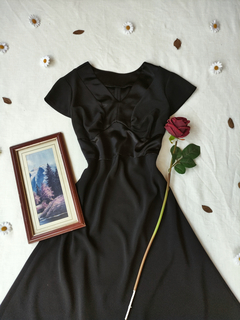 Vestido preto social evasê boneca - G - loja online